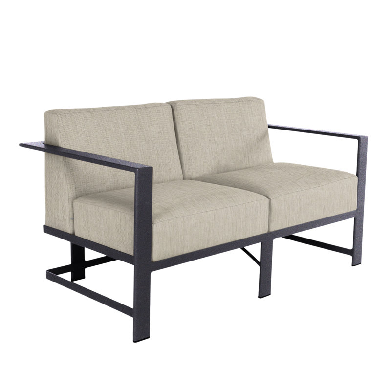 Studio Outdoor 2 - Seat Loveseat, Graphite, Alcazar Redwood