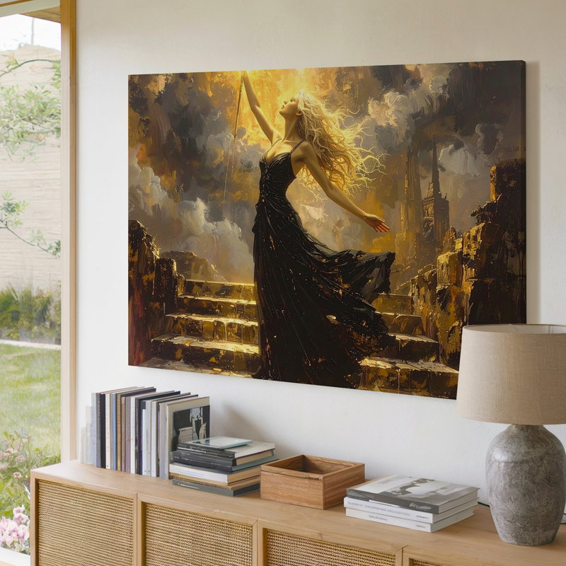 Art mural, sorcière et lumière, H 9 po x l 12 po