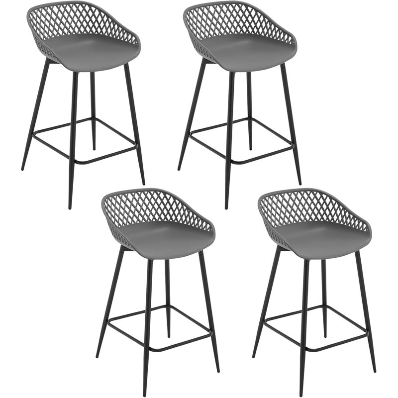 Rossmoyne Counter Stool with Metal Frame, Grey/Black