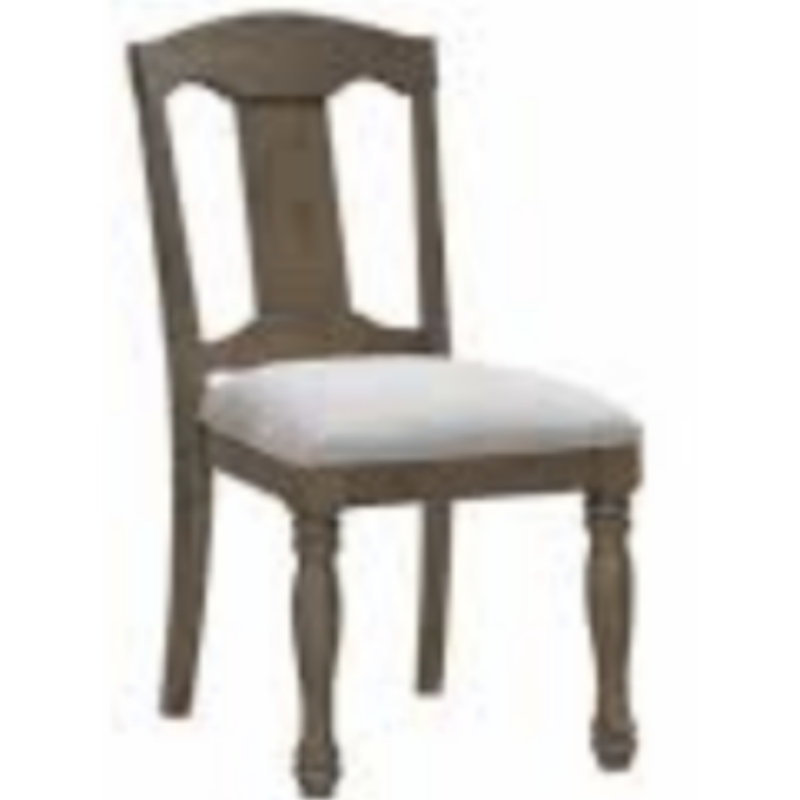 Chaise rembourrée en bois massif, Brun