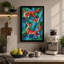 Interlocking Horses Geometric - Wrapped Canvas-1475150220-1475150223