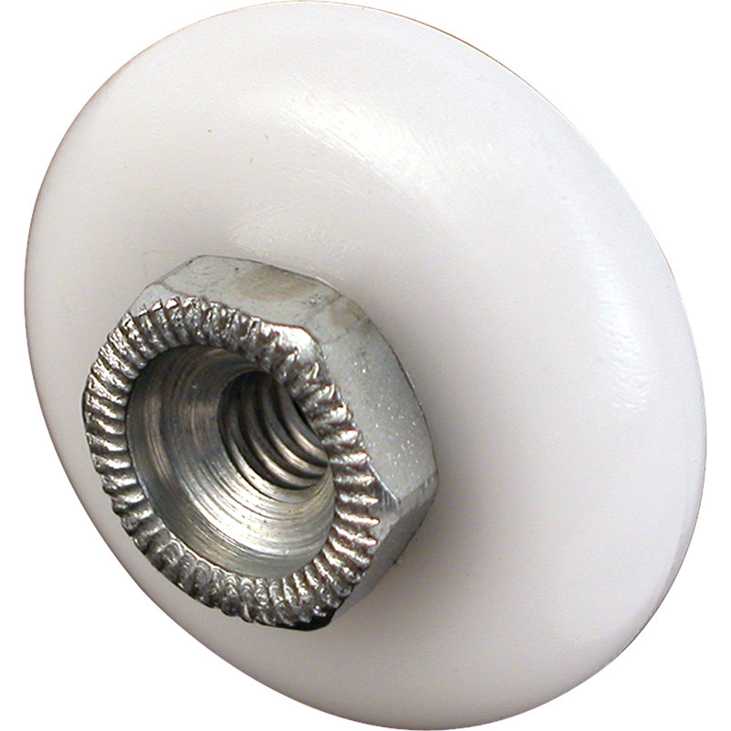 Rouleau de porte de douche Prime-Line, 3/4 po de diamètre extérieur, roue en plastique, acier