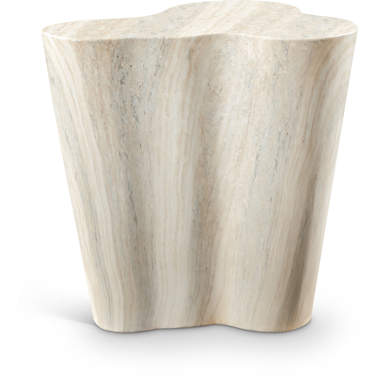 Barrett Slab Table, 22" H x 22" W x 18" D, Travertine 1