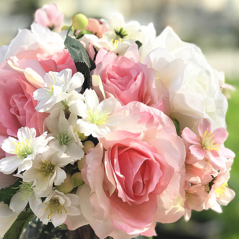 Bouquet artificielle de bouquet de bouquet et de pièce maîtresse, Rose
