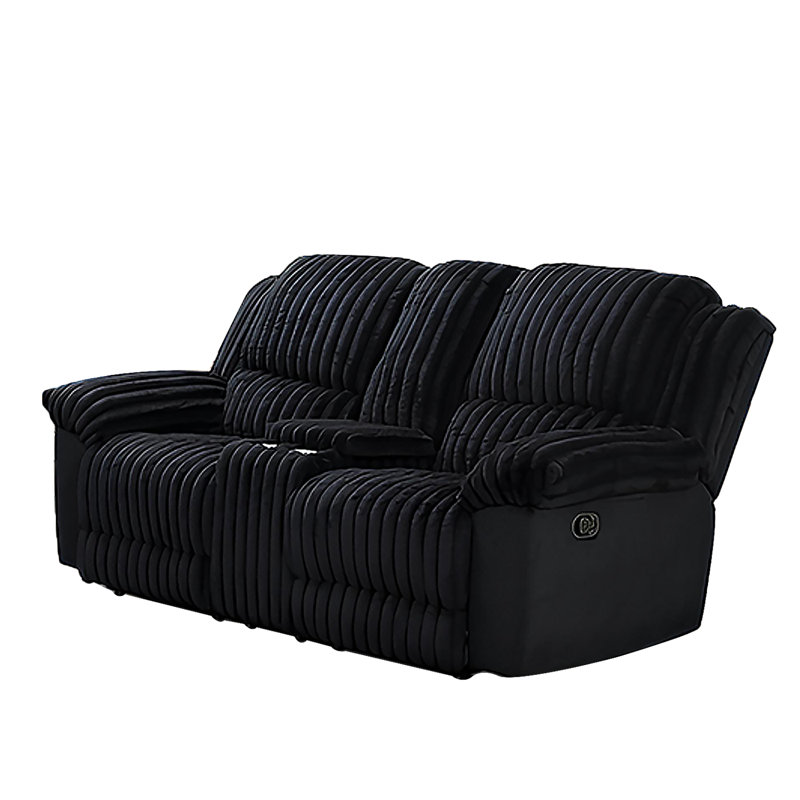 Causeuse inclinable Velano, Noir, noir, noir, noir