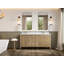 Teck d'Atlanta 72 po X P 22 po D Meuble-lavabo double en gris clair délavé avec quartz Cove Edge-110330906