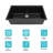 30" L x 19" W Undermount Granite Composite Kitchen Sink Single Bowl Quartz Kitchen Sink Workstation-104924648