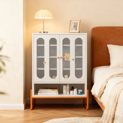 Armoire à chaussures 2 portes avec tablette ouverte