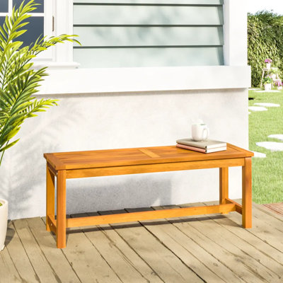 Calipatria Solid Wood Acacia Outdoor Bench