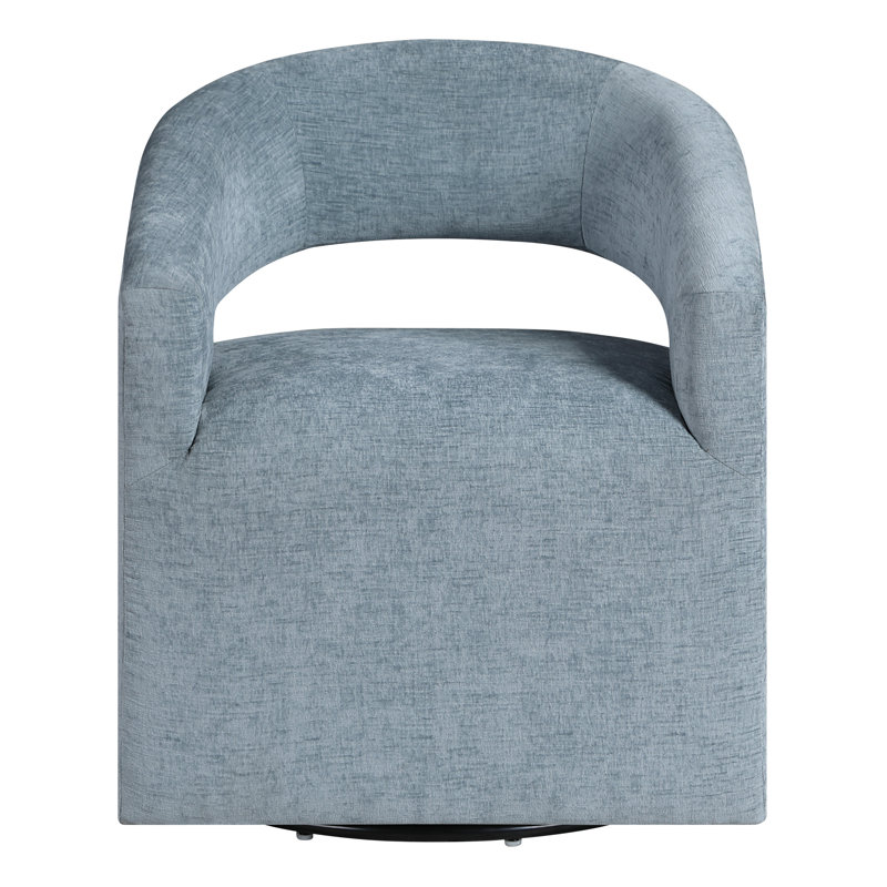 Jaidie Swivel Chair, Sky Blue Fabric