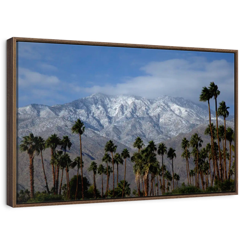 Palm Springs Sierras, Cadre flottant noyer, 40 po x 27 po