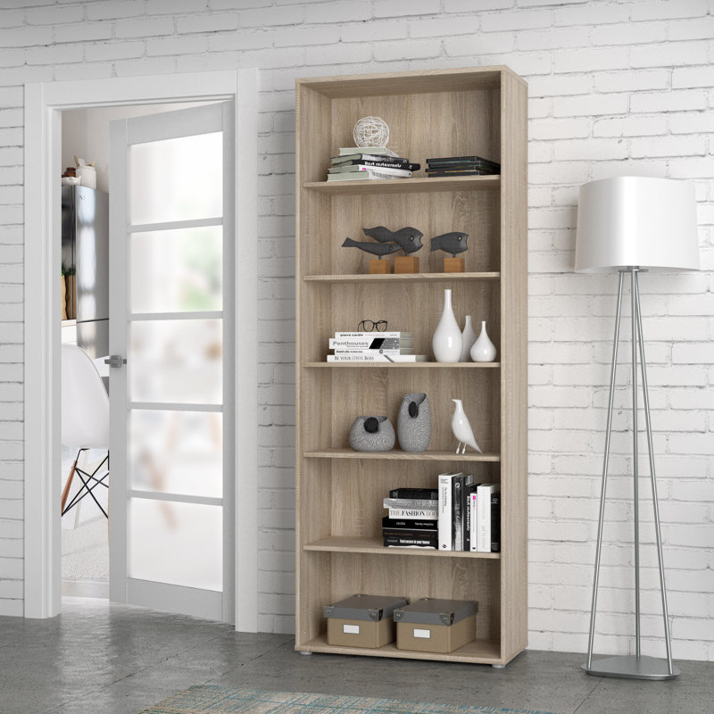 Frogerth 197.5cm H Standard Bookcase, 197.5cm H x 73.7cm W x 34.8cm D, Sonoma Oak