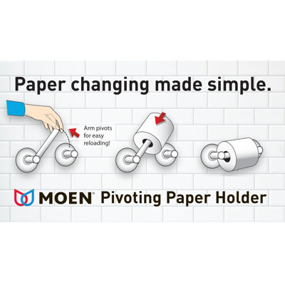Wembley Wall Mounted Pivoting Toilet Paper Holder