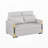 Teddy Velvet Sleeper Loveseat with Dual-Pull Sleeper Design