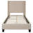 Aluino Tufted Upholstered Platform Bed w/ Accent Nail Trimmed Extended Sides-678480899-678480902