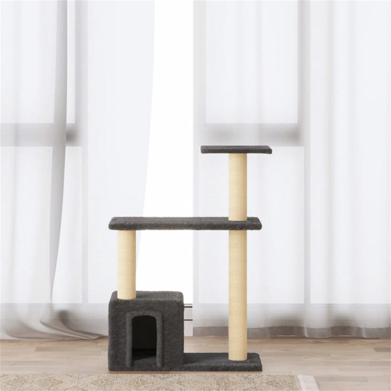 Dunn 70cm H Cat Tree, Dark Grey/Beige