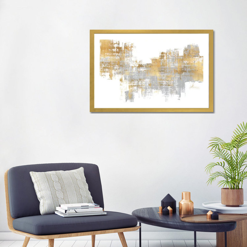Reproduction d’art, "the wedding planner" par Amira Rahim, H 24 po x l 32 po x P 1 po, Blanc, Papier encadré doré