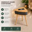Table d'appoint intelligente avec chargement sans fil et haut-parleur Bluetooth