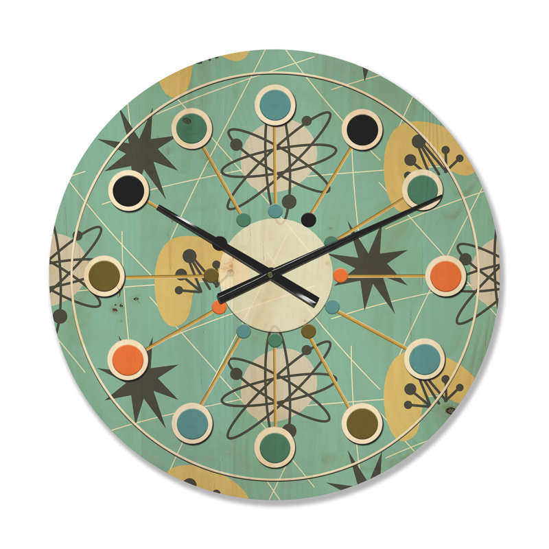 Horloge murale 1950 Mid-Century, Moyenne