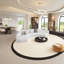 Semi-circular arc negotiating sofa-105226812-105226819