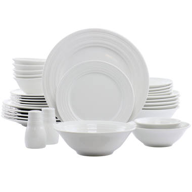 MALACASA Elisa 20-Piece Porcelain Dinnerware Set with Dinner