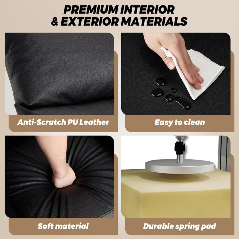 Fauteuil inclinable en cuir de polyuréthane réglable Elertric