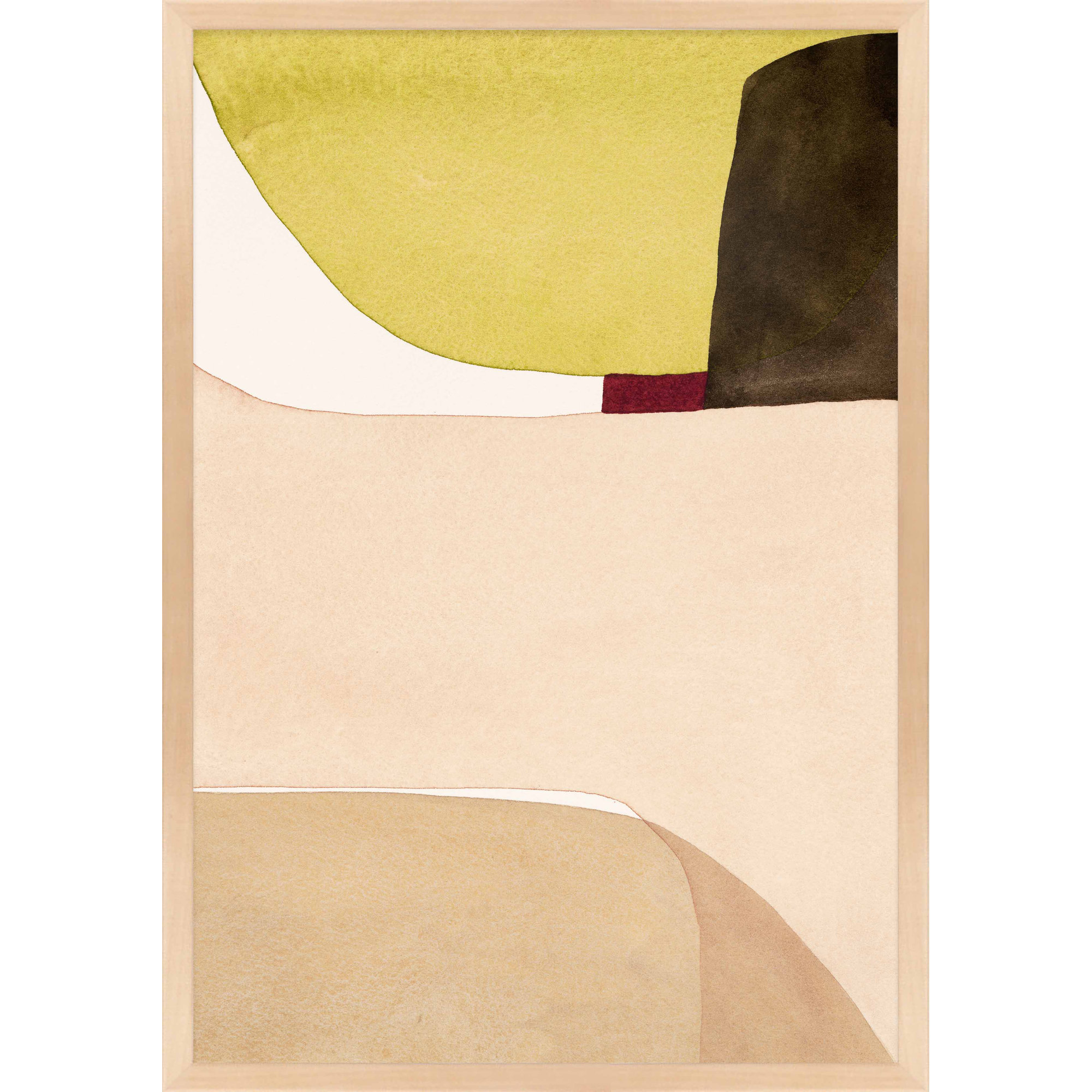 It Is All Neutral by Julia Balfour , 20" H x 14" W x 1.25" D, Maple Picture Framed Paper
