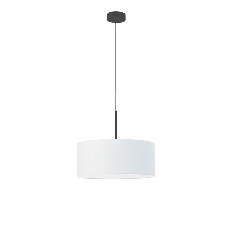 Aubryn 3 - Light Drum Pendant, White, Black, 120cm H x 40cm W x 40cm D