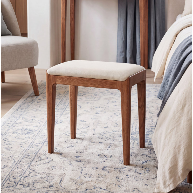  Tabouret de coiffeuse Lumi, Chêne brun, Cream