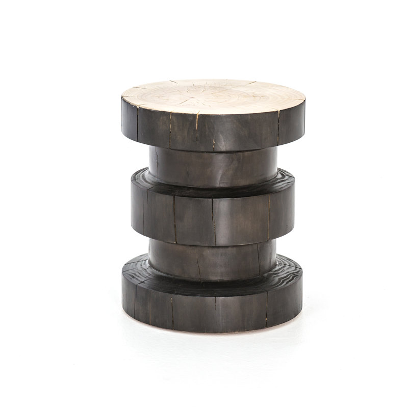 Inez End Table, Black Pine
