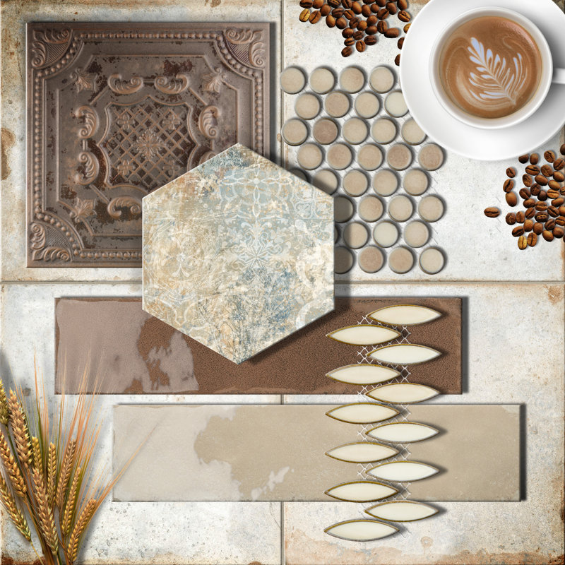 Tivoli Hex 5-1/2 In. X 6-1/4 In. Porcelain Floor And Wall Tile