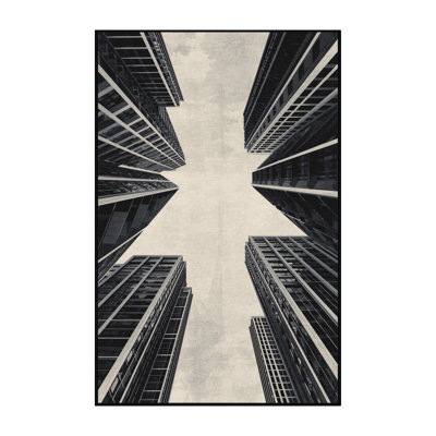 Tapis moelleux à motif géométrique moderne et contemporain de couleur beige moelleux - noir