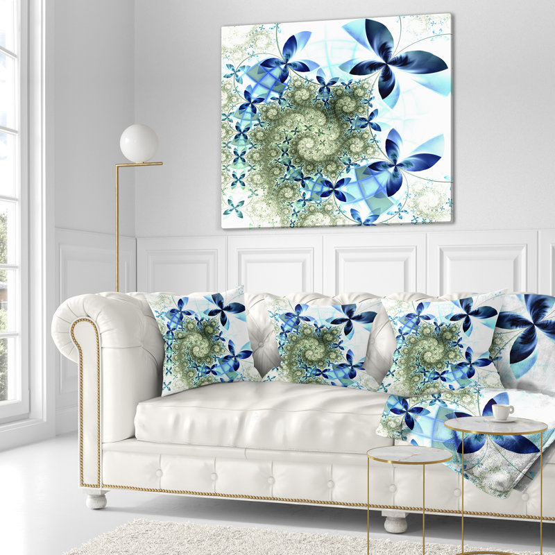 Coussin lombaire floral fractal