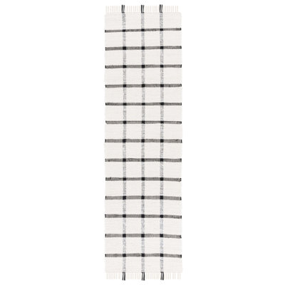 Abira Handwoven Recycled Cotton Plaid Rug