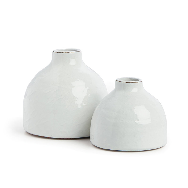  Vases Bud, ensemble de 2, Blanc