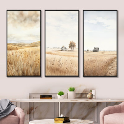 Prairie Beauty Unveiled - Prairies Canvas Prints Set Of 3