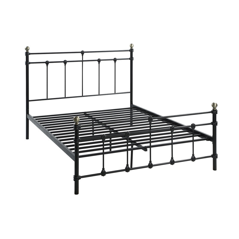 BAYFORD Metal Bed, Small Double (4'), Black