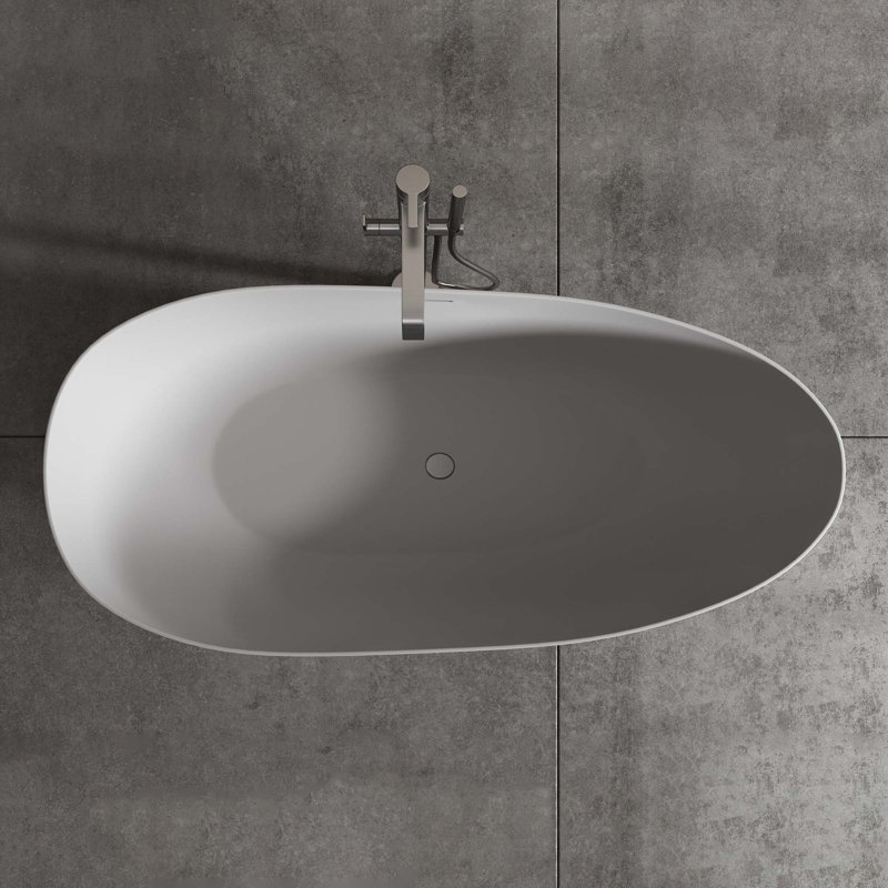 59" Solid Surface Soaking Bathtub