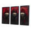 Casque de soldat noir et rouge Spartan - ensemble d'art mural Warrior-107183589-107183597