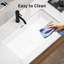 Évier de cuisine et de salle de bain blanc de 28 pouces, encastré et sur comptoir, grande taille, lavabo à fixation double pour salle de bain, forme rectangulaire, pratique et élégant