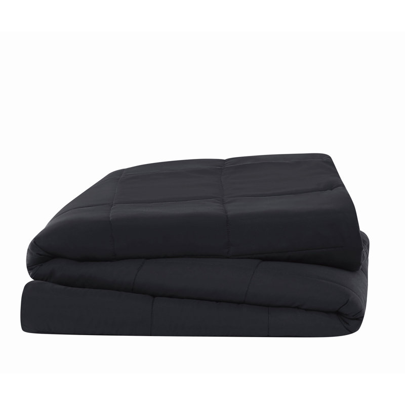 Couverture en duvet synthétique Trous, Simple extra long, Noir