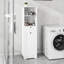 Séchoir à linge Space en blanc - un compartiment, tiroir, fabriqué en E1 robuste avec porte-tiroir compartiment blanc, matériau, peinture pour une durabilité accrue