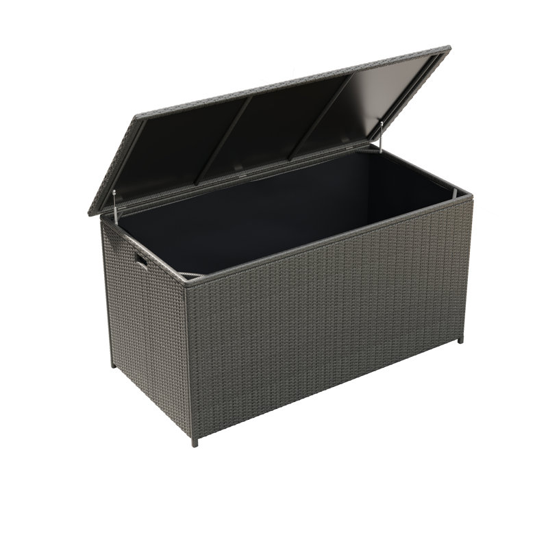 Kolten Outdoor Storage Bin, Dark Grey