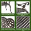 Banc de jardin en fonte d'aluminium Madama