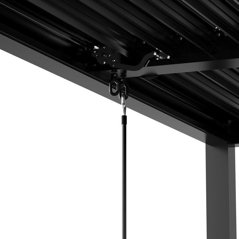 Pergola 10 x 13 pi avec cadre en aluminium noir