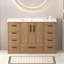 Meuble-lavabo 48 po en chêne clair. Armoire de rangement abondante - 2 portes à fermeture douce et 9 tiroirs
