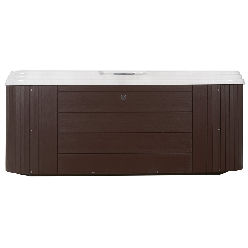 Narada Harmony 6-Person Brown and Silver Square Hot Tub