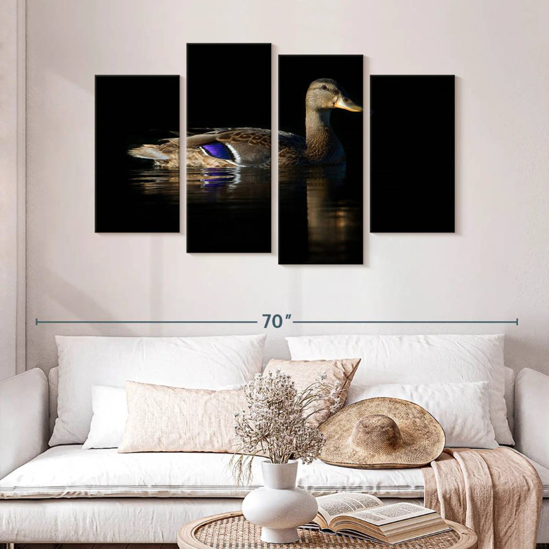 Brampt Swimming Mallard Duck, 32"H x 52"W