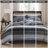 Premium Queen Microfiber Bedding Sets, Modern Black Stripe Home Comfort