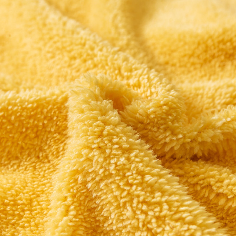 Teddy Fleece Duvet Cover set, Double - 2 Standard Pillowcases, Ochre
